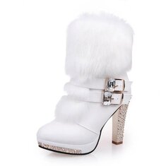 High Heel Bling Boots | Shoes | buckle furry high heel boots, furry boots, furry high heels bling boots, furry high heels boots | ZiiZiiChic