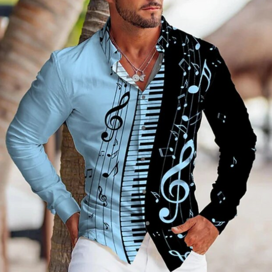 Fashion Men's Shirt Music Note 3D Printing | Men Long sleeve shirt | Fashion Men's Shirt Music Note 3D Printing, men long sleeve  shirt, men shirt, men shirts | ZiiZiiChic