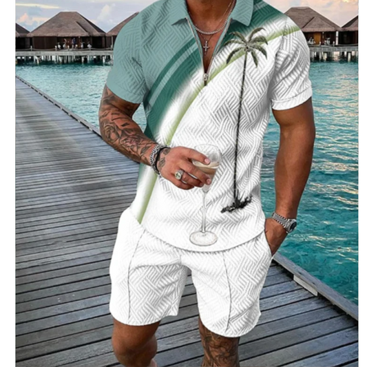 Beach Coco Sweatshirt Set | Men Two Pieces | #3DPrint, #BeachFashion, #CasualFashion, #FashionStatement, #MensFashion, #Streetwear, #SummerOutfit, #SweatsuitSet | ZiiZiiChic